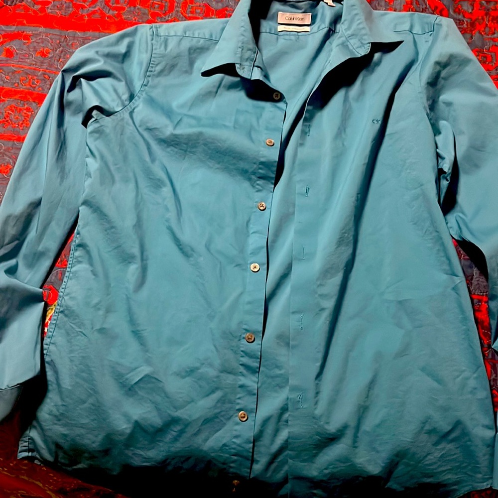 Teal Calvin Klein shirt